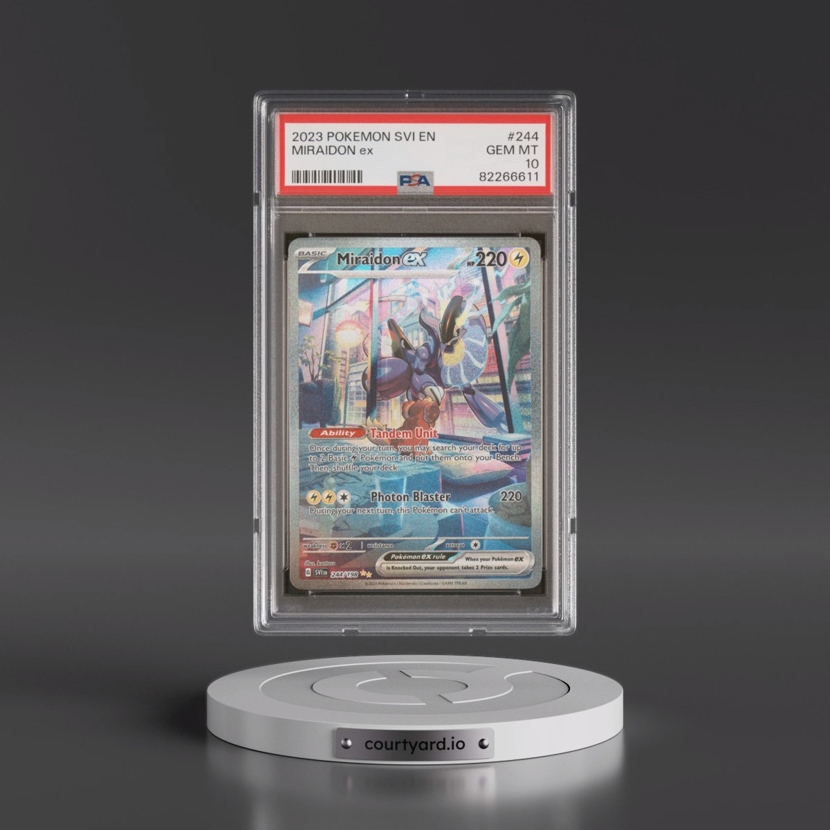 2023 Pokémon Svi EN-Scarlet & Violet #244 Miraidon EX - Holo Special Illustration Rare (PSA 10 GEM MINT)