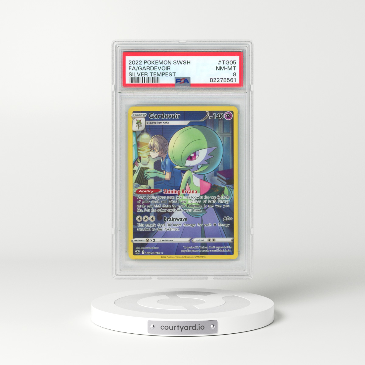 2022 Pokémon Sword & Shield Silver Tempest #TG05 Gardevoir - Full Art (PSA 8 NM-MT)
