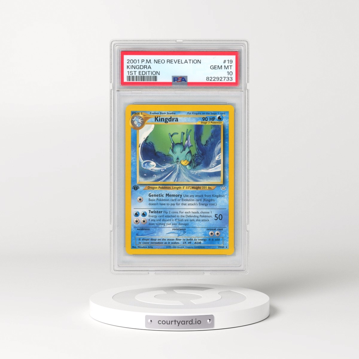 2001 Pokémon Neo Revelation #19 Kingdra - 1st Edition (PSA 10 GEM MINT)