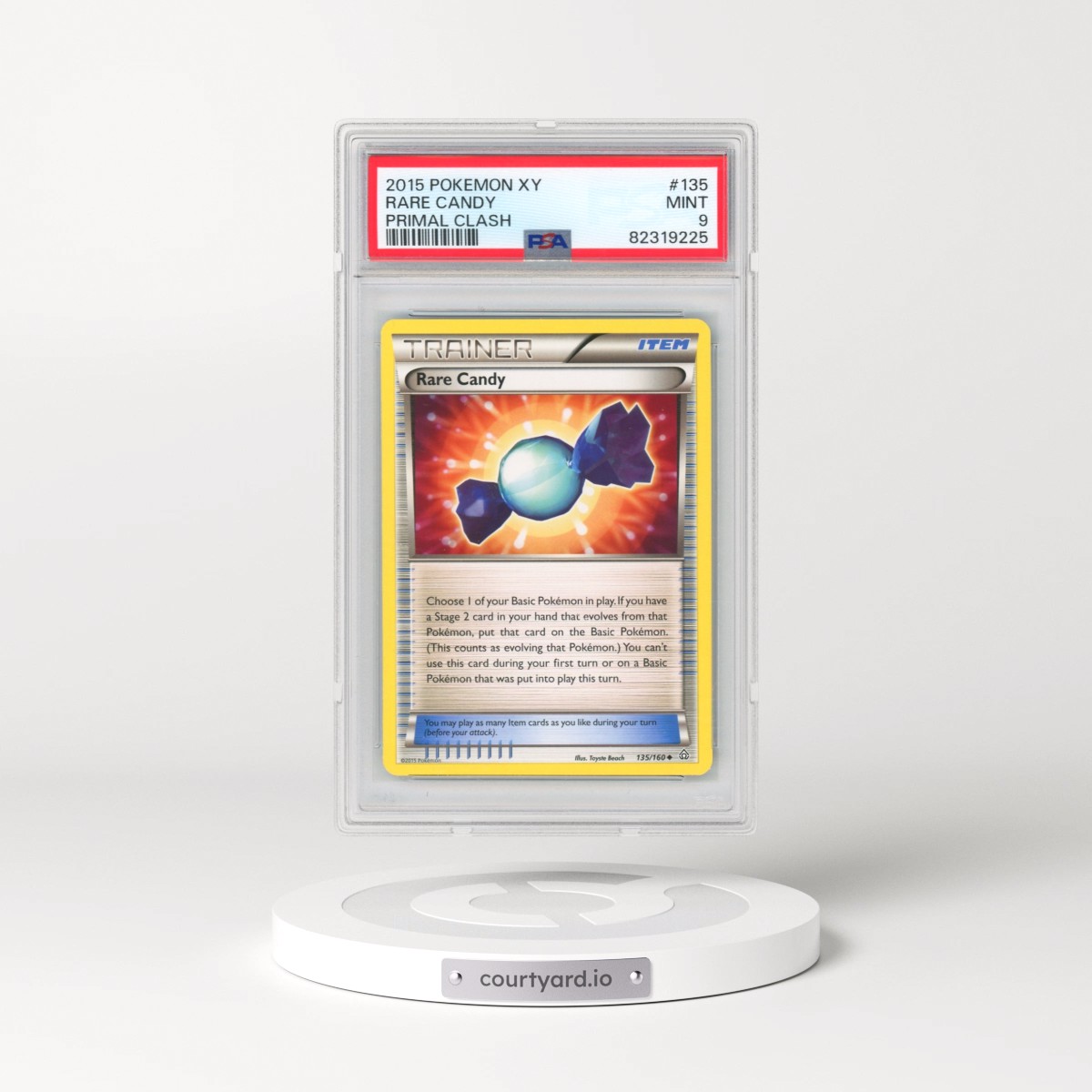 2015 Pokémon XY Primal Clash #135 Rare Candy (PSA 9 MINT)