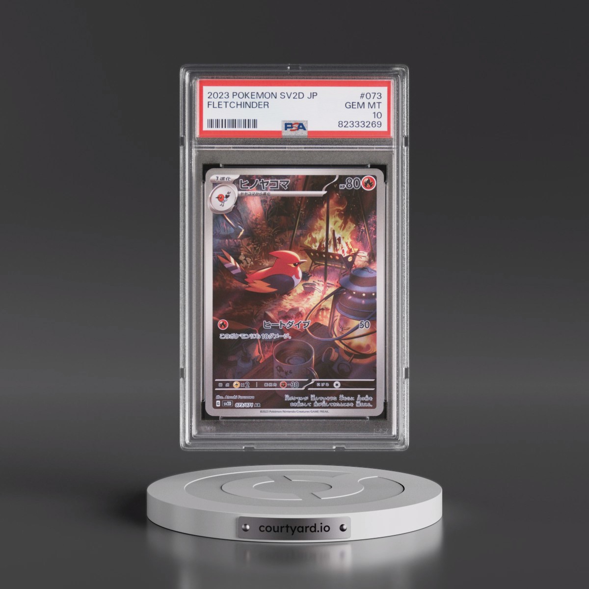 2023 Pokémon Sv2d-Clay Burst #073 Fletchinder - Art Rare (PSA 10 GEM MINT)