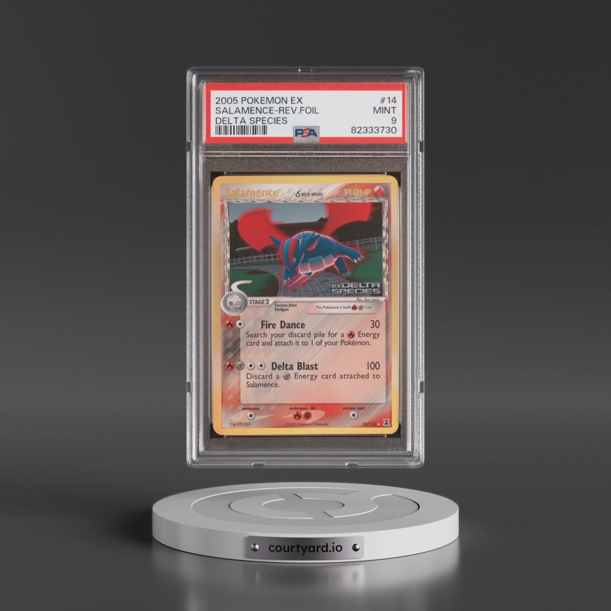 2005 Pokémon EX Delta Species #14 Salamence - Reverse Foil (PSA 9 MINT)