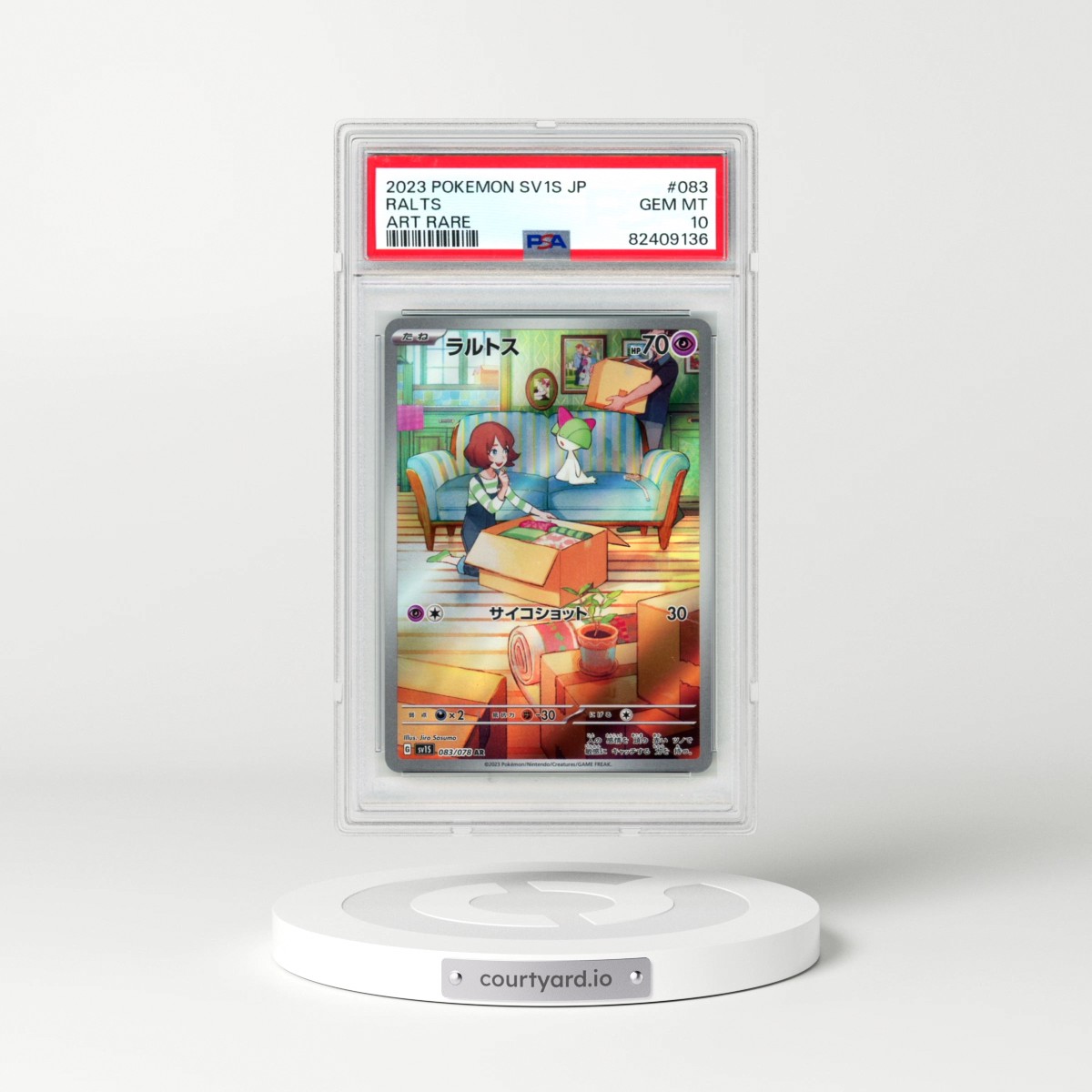 2023 Pokémon Sv1s-Scarlet EX #083 Ralts - Art Rare (PSA 10 GEM MINT)