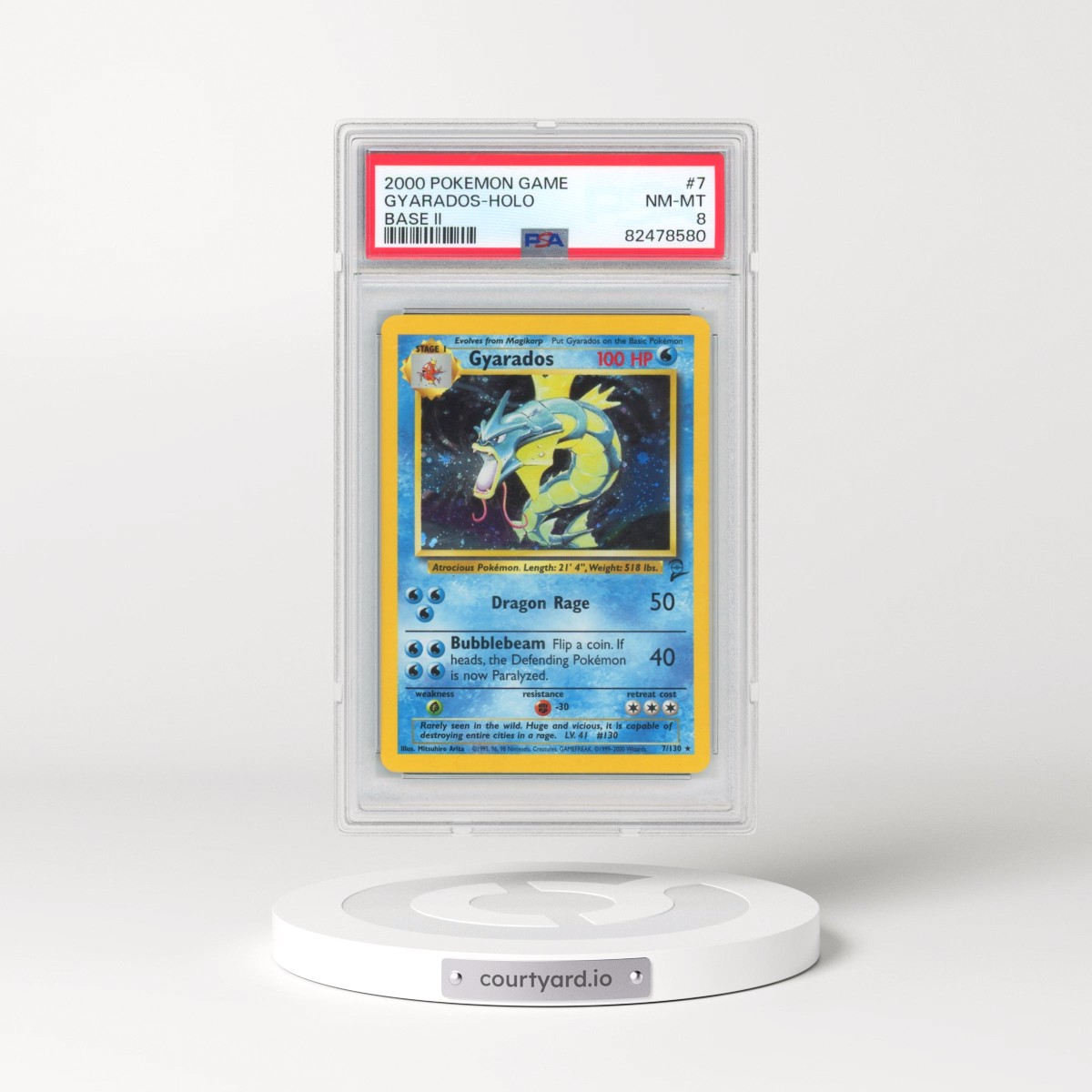 2000 Pokémon Game Base II #7 Gyarados - Holo (PSA 8 NM-MT)