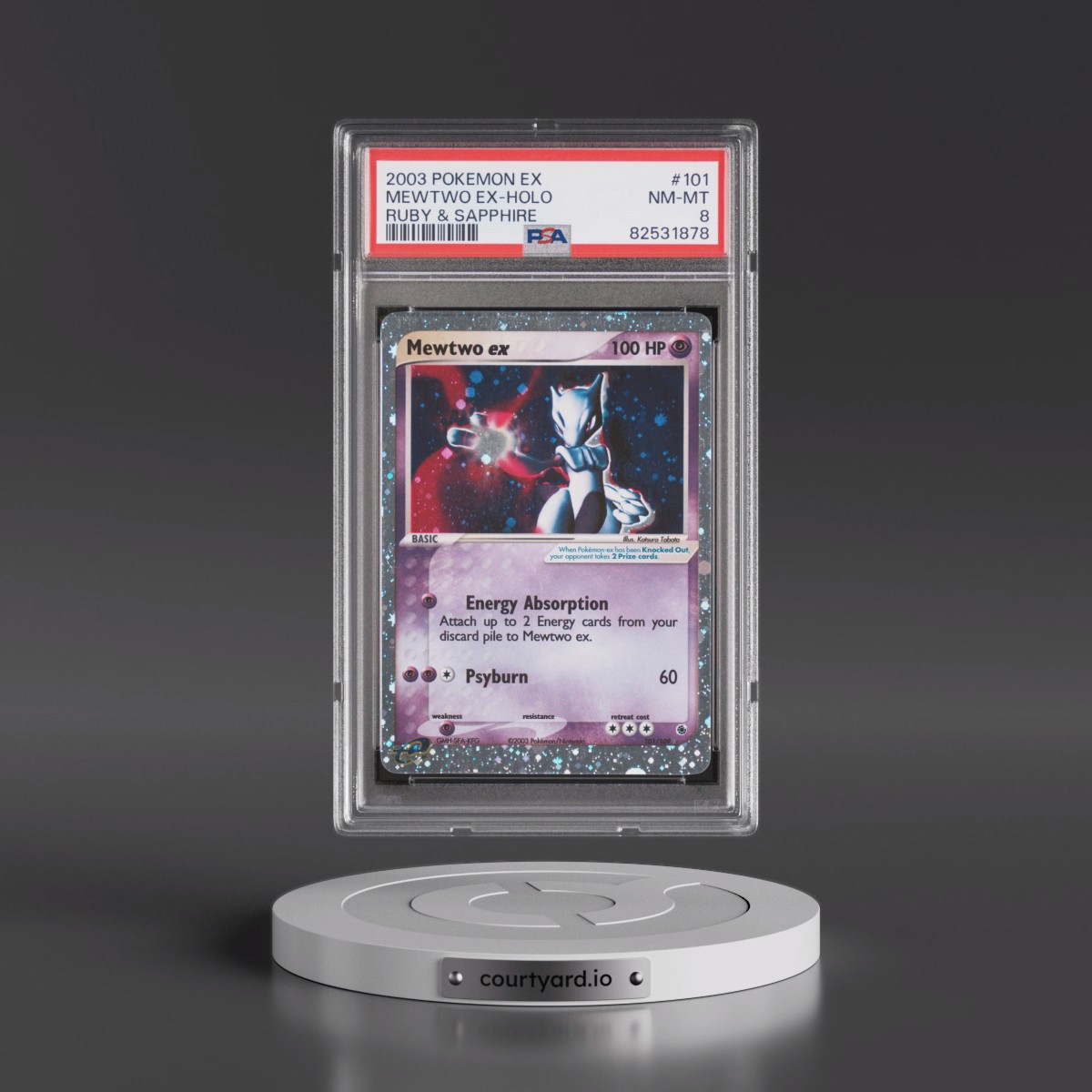 2003 Pokémon EX Ruby & Sapphire #101 Mewtwo EX - Holo Holo (PSA 8 NM-MT)
