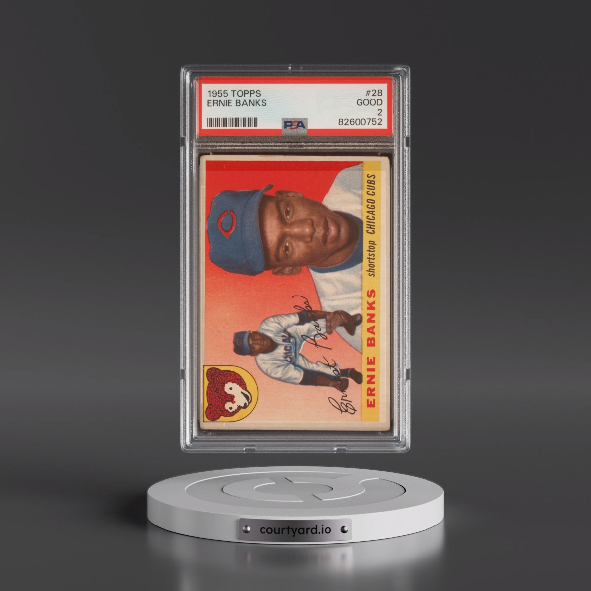 1955 Topps #28 Ernie Banks (PSA 2 GOOD)