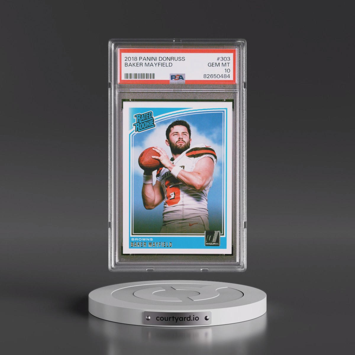 2018 Panini Donruss #303 Baker Mayfield (PSA 10 GEM MINT)