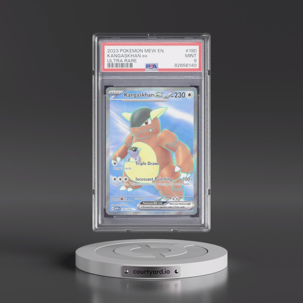 2023 Pokémon Mew EN-151 #190 Kangaskhan EX - Holo Ultra Rare (PSA 9 MINT)