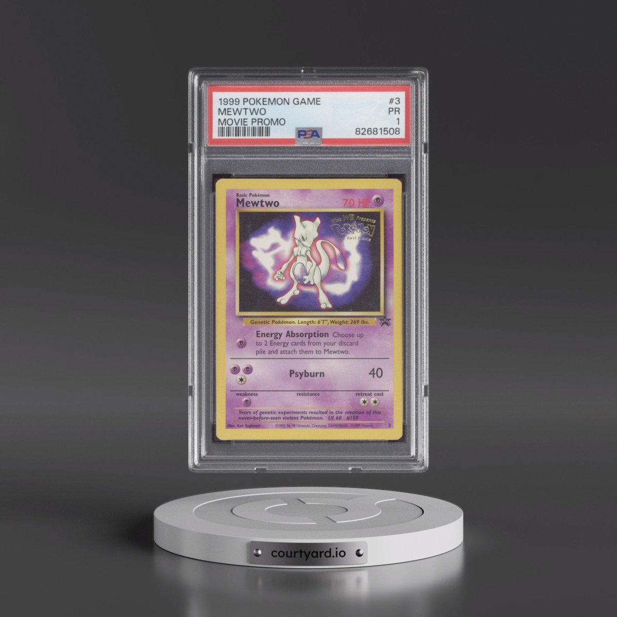 1999 Pokémon Game Movie #3 Mewtwo - Movie Promo (PSA 1 PR)