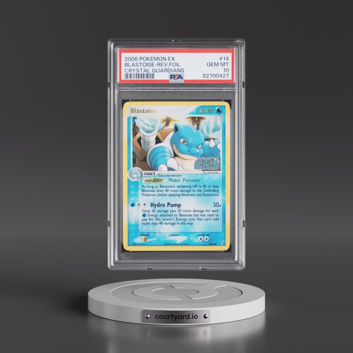 2006 Pokémon EX Crystal Guardians #14 Blastoise - Reverse Foil (PSA 10 GEM MINT)