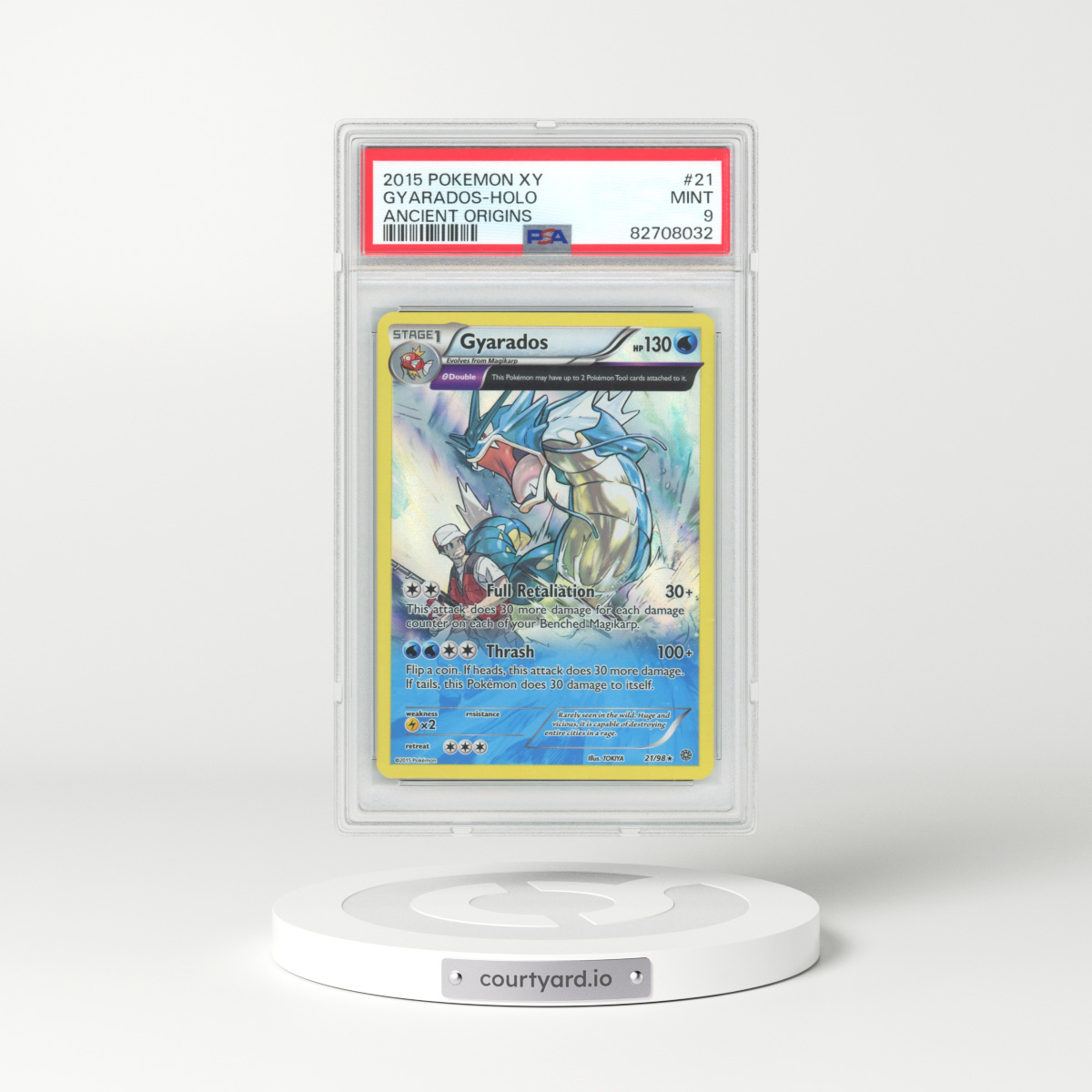 2015 Ancient Origins #21 Gyarados - Holo (PSA 9 MINT)