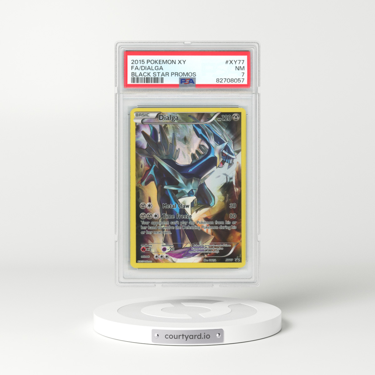 2015 XY Promos #XY77 Dialga - Full Art Holo (PSA 7 NM)