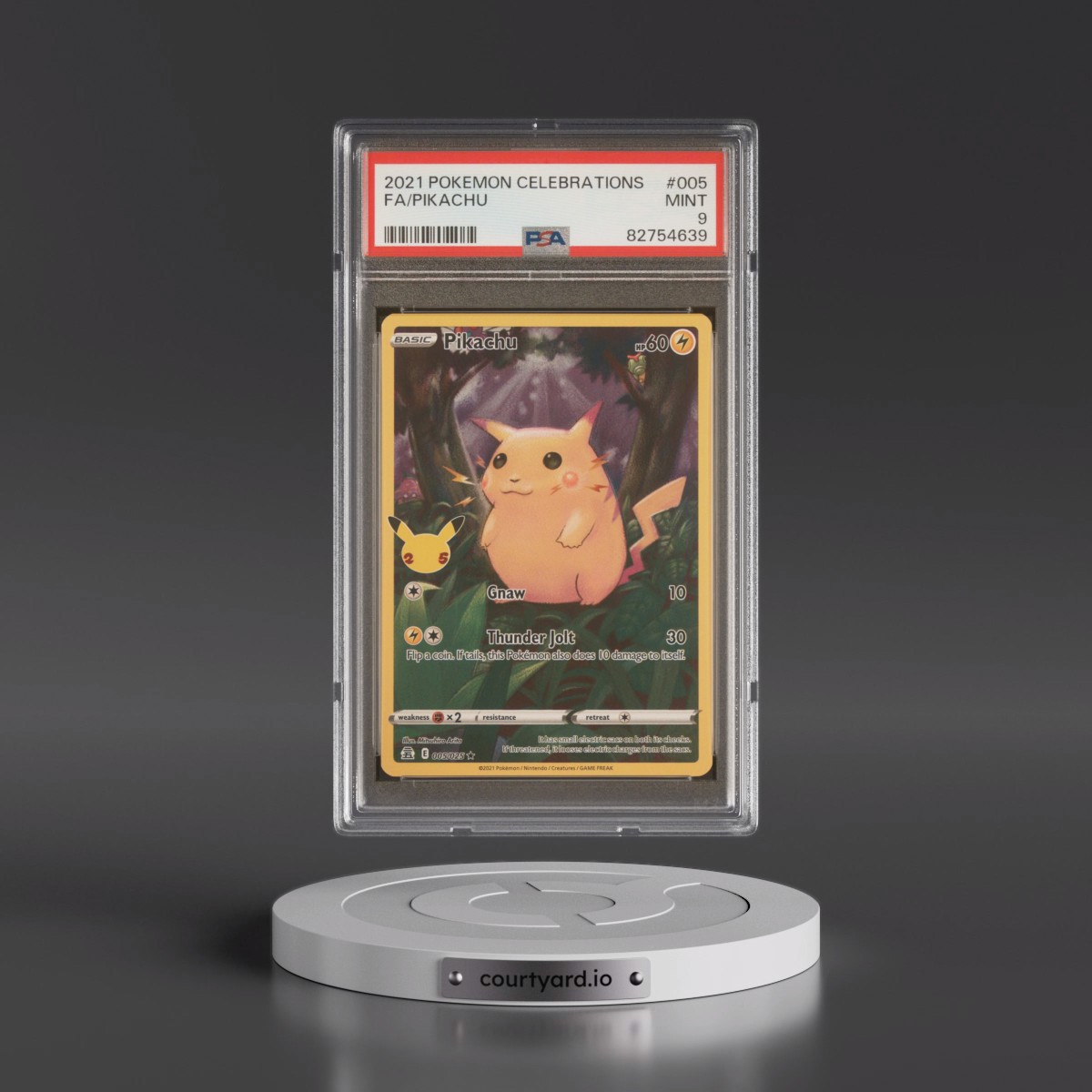 2021 Pokémon Celebrations #005 Pikachu - Full Art (PSA 9 MINT)