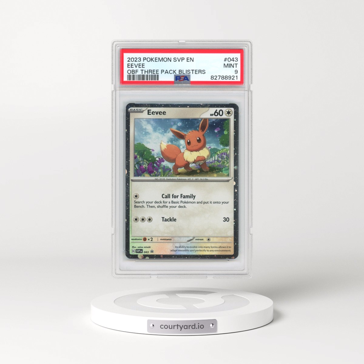 2023 Obsidian Flames #43 Eevee - Holo (PSA 9 MINT)