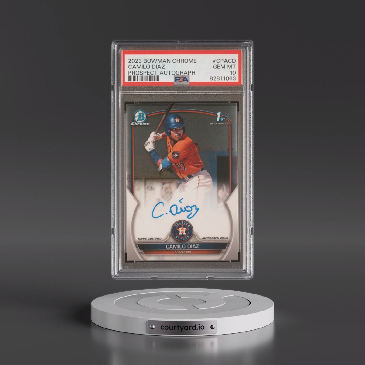 2023 Bowman Chrome Prospect Autographs Camilo Diaz #CPACD PSA 10