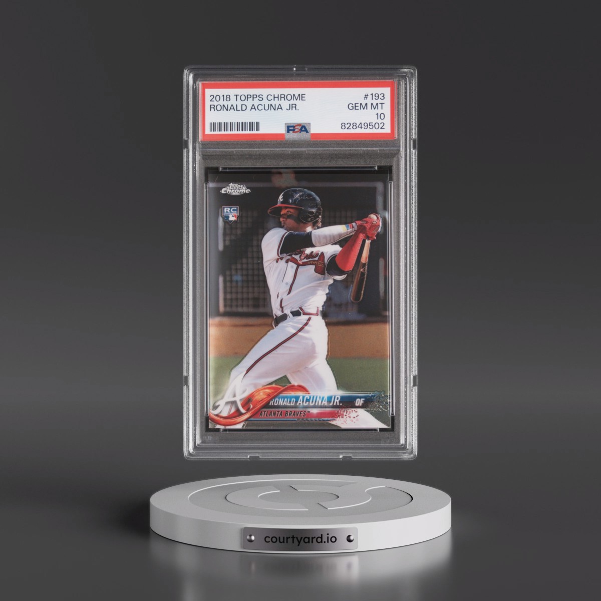 2018 Topps Chrome #193 Ronald Acuna Jr. (PSA 10 GEM MINT)
