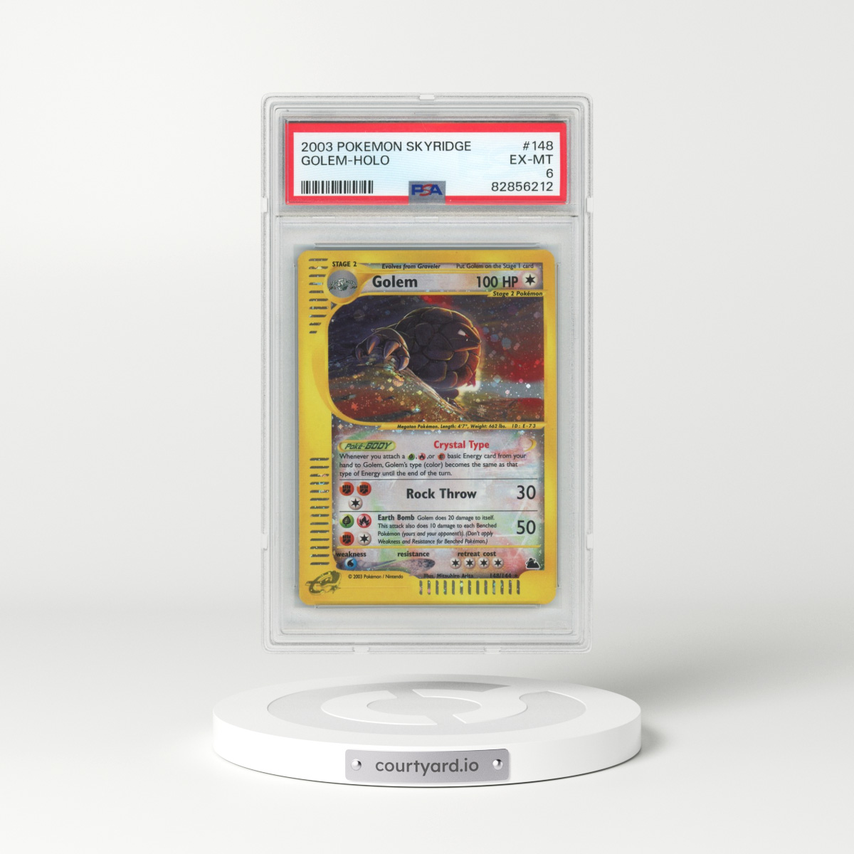 2003 Pokémon Skyridge #148 Golem - Holo (PSA 6 EX-MT)