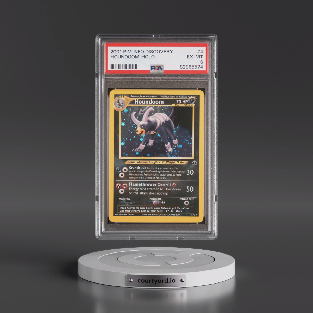 2001 Pokémon Neo Discovery #4 Houndoom - Holo (PSA 6 EX-MT)