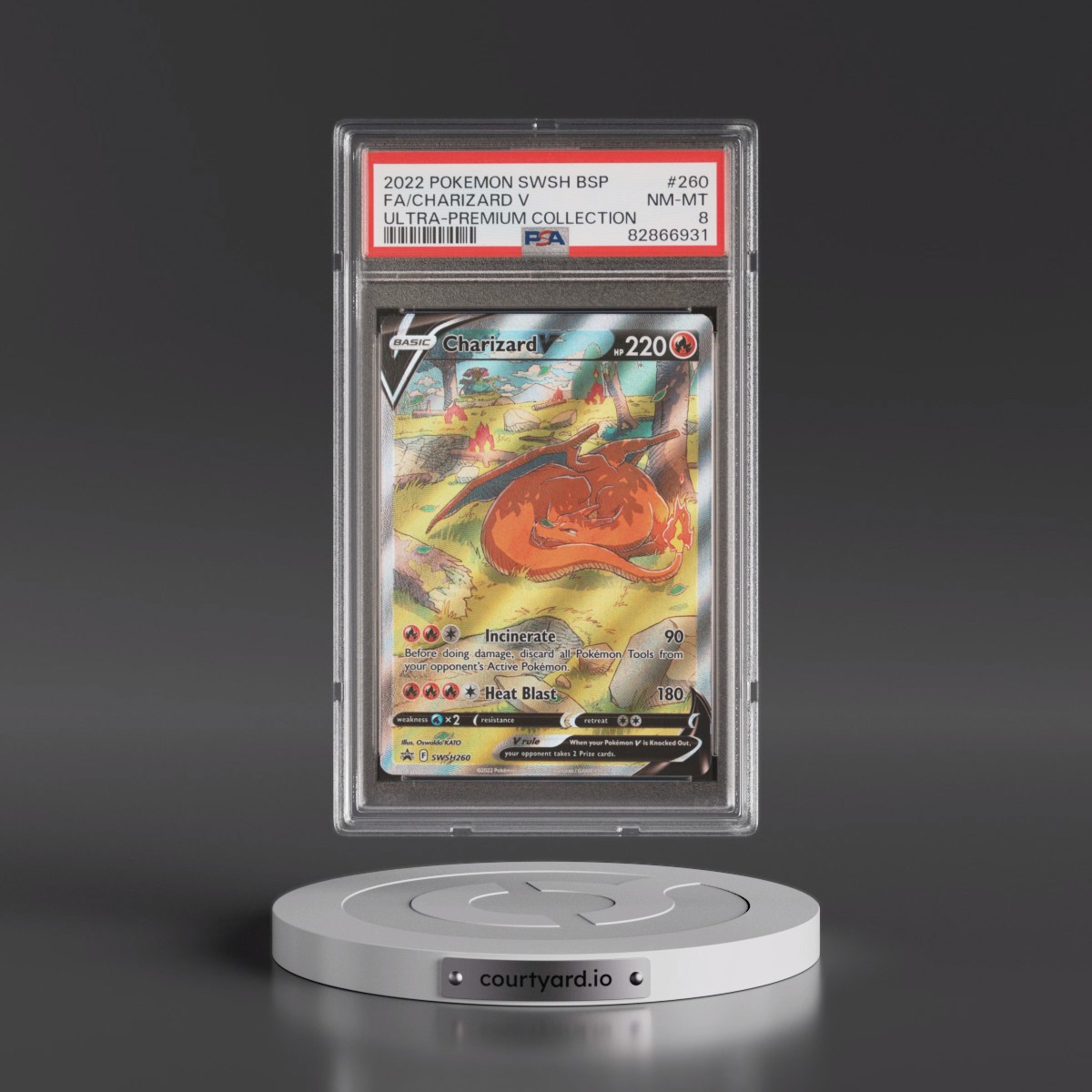 2022 Pokémon Swsh Black Star Promo #260 Charizard V - Holo Full Art Sword & Shield Ultra-Premium Collection-Charizard (PSA 8 NM-MT)