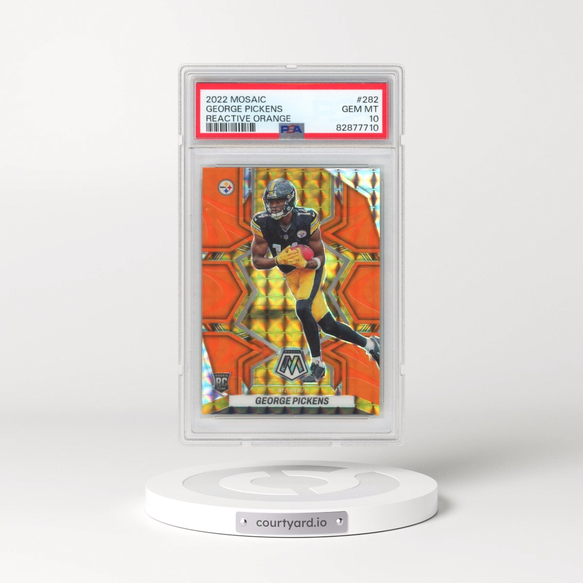 2022 Panini Mosaic George Pickens - Reactive Orange #282 PSA 10