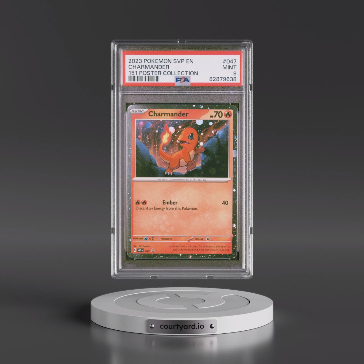 2023 Pokémon Svp EN-SV Black Star Promo #047 Charmander - 151 Poster Collection (PSA 9 MINT)