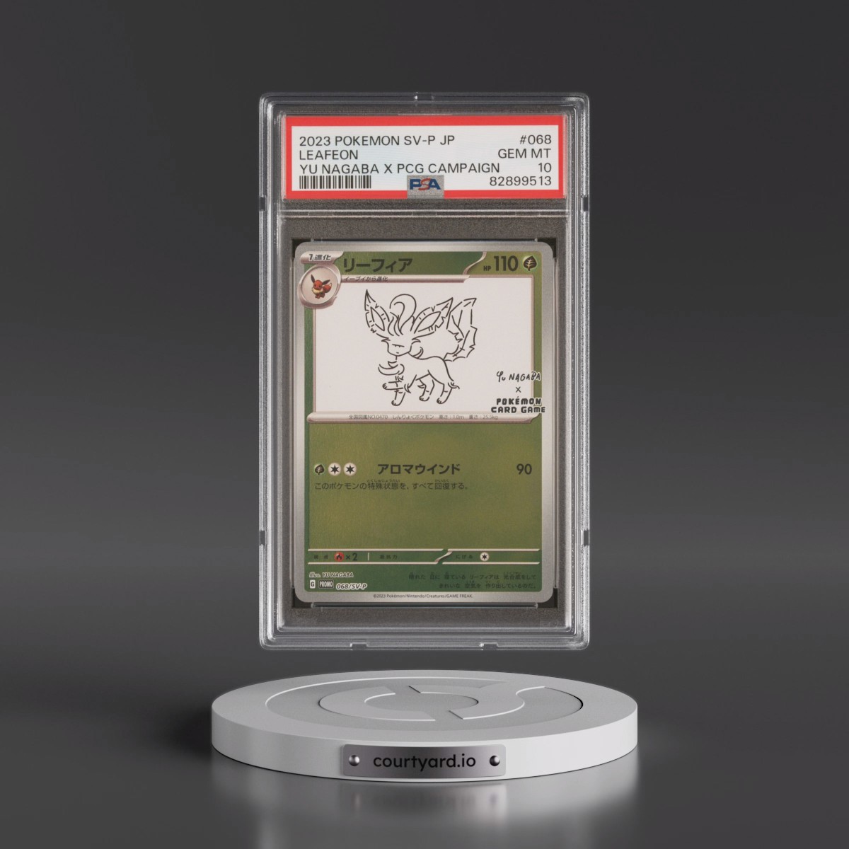 2023 Pokémon SV-P Promo #068 Leafeon - YU Nagaba X Pokemon Card Game Campaign (PSA 10 GEM MINT)