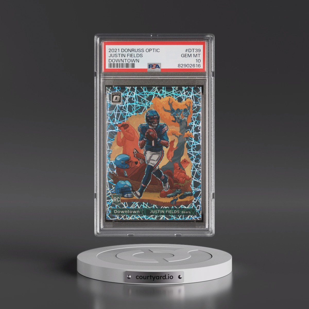 2021 Panini Donruss Optic Downtown #DT39 Justin Fields (PSA 10 GEM MINT)