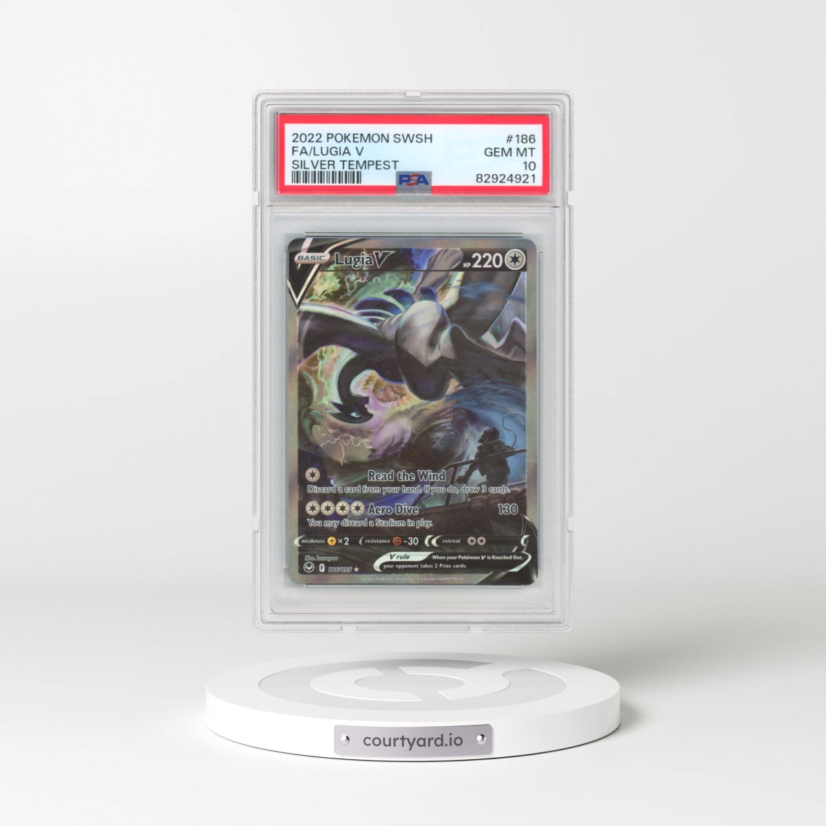 2022 Pokémon Sword & Shield Silver Tempest #186 Lugia V - Holo Full Art (PSA 10 GEM MINT)