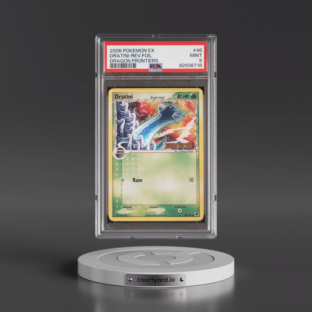 2006 Pokémon EX Dragon Frontiers #46 Dratini - Reverse Foil (PSA 9 MINT)
