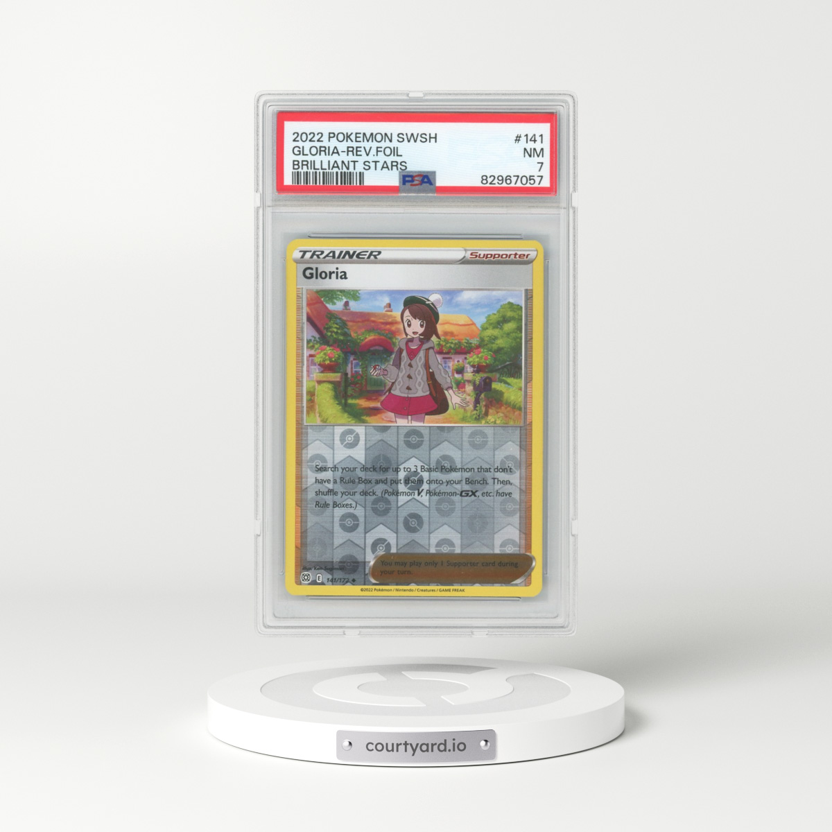 2022 Brilliant Stars #141 Gloria - Reverse Holo (PSA 7 NM)