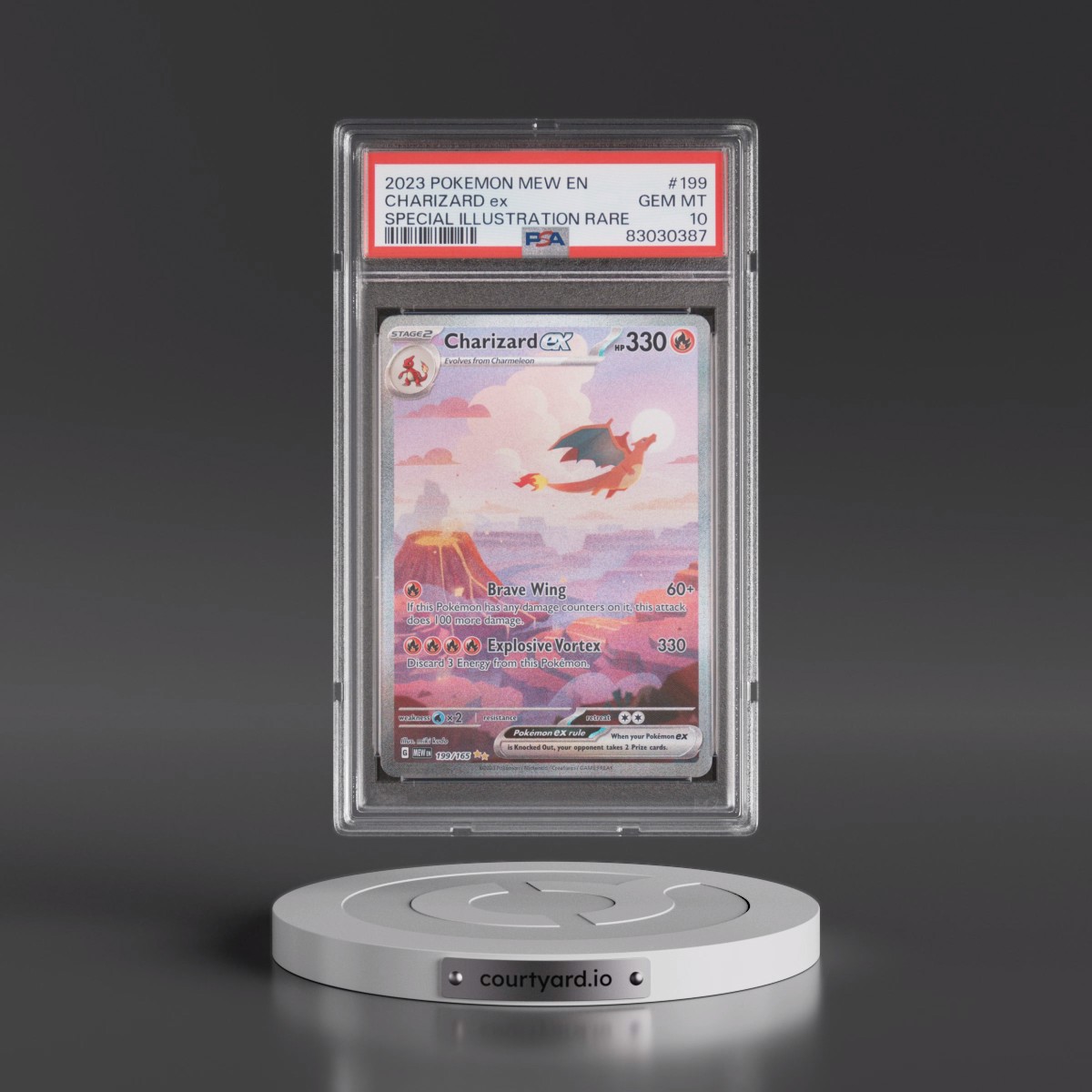 2023 Pokémon Mew EN-151 #199 Charizard EX - Holo Special Illustration Rare (PSA 10 GEM MINT)