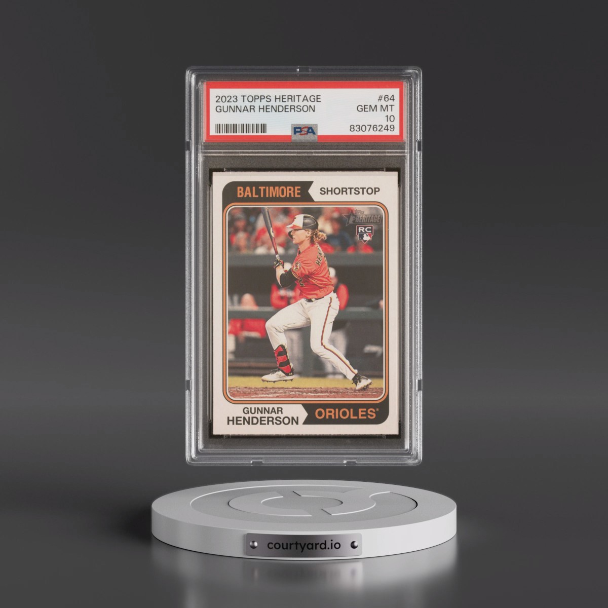 2023 Topps Heritage #64 Gunnar Henderson (PSA 10 GEM MINT)