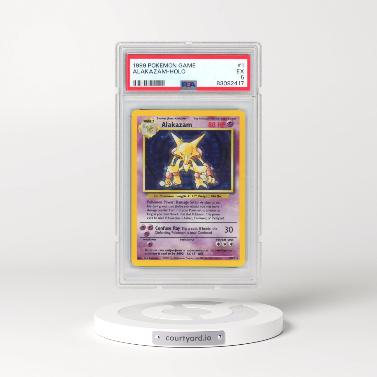 1999 Pokémon Game #1 Alakazam - Holo (PSA 5 EX)