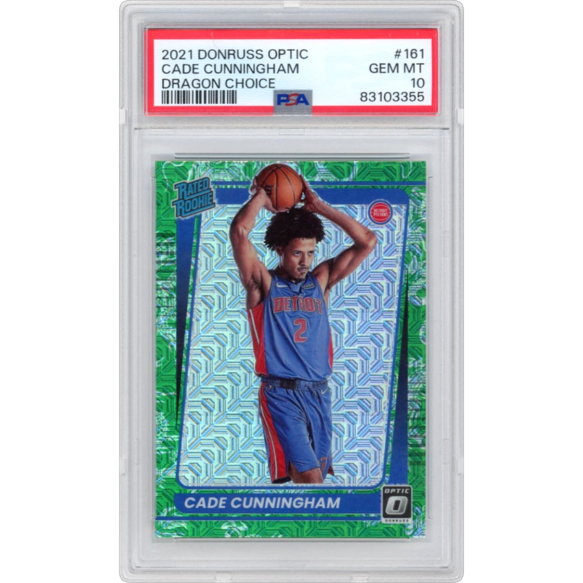 2021 Panini Donruss Optic #161 Cade Cunningham - Dragon Choice (PSA 10 GEM MINT)