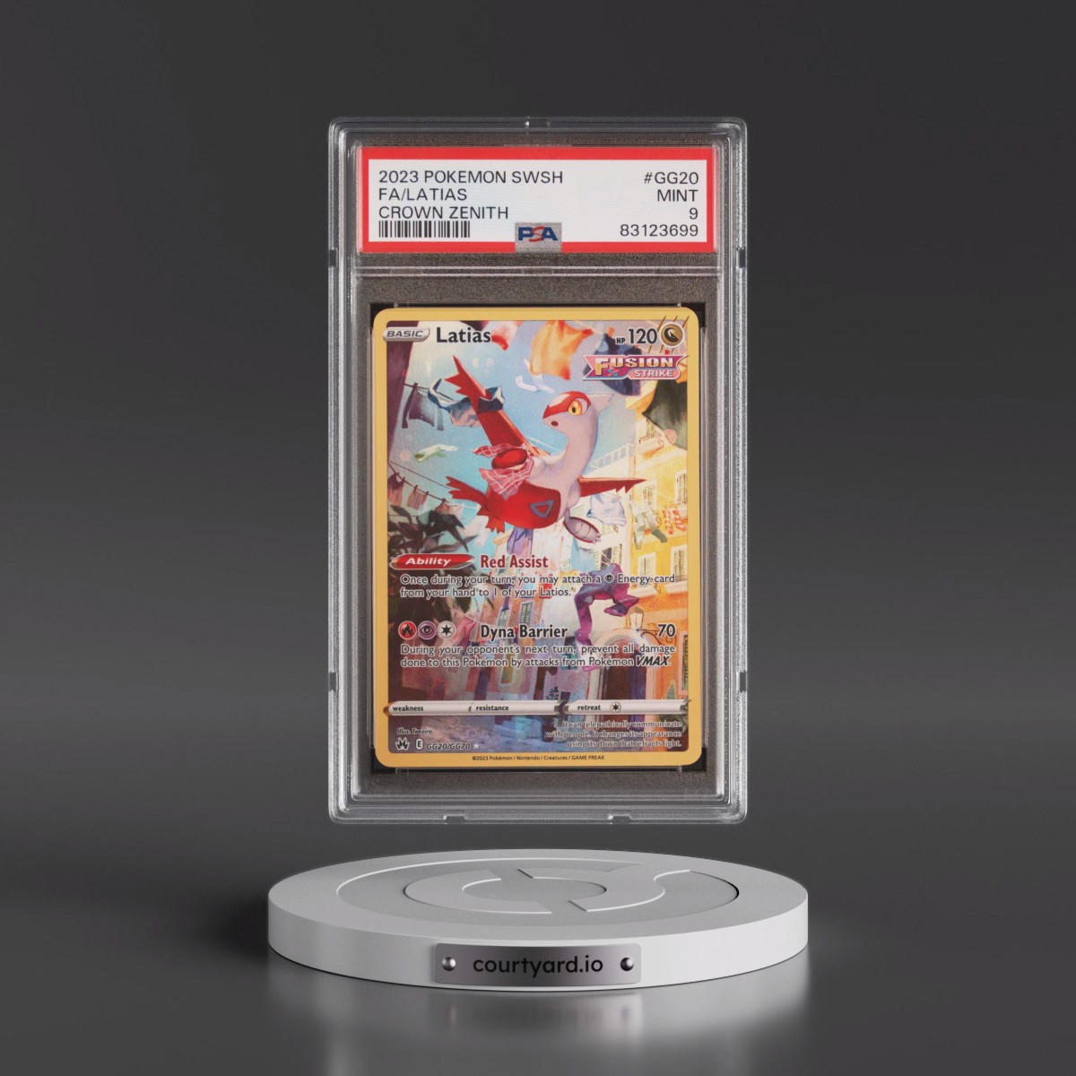 2023 Pokémon Sword and Shield Crown Zenith #GG20 Latias - Full Art (PSA 9 MINT)
