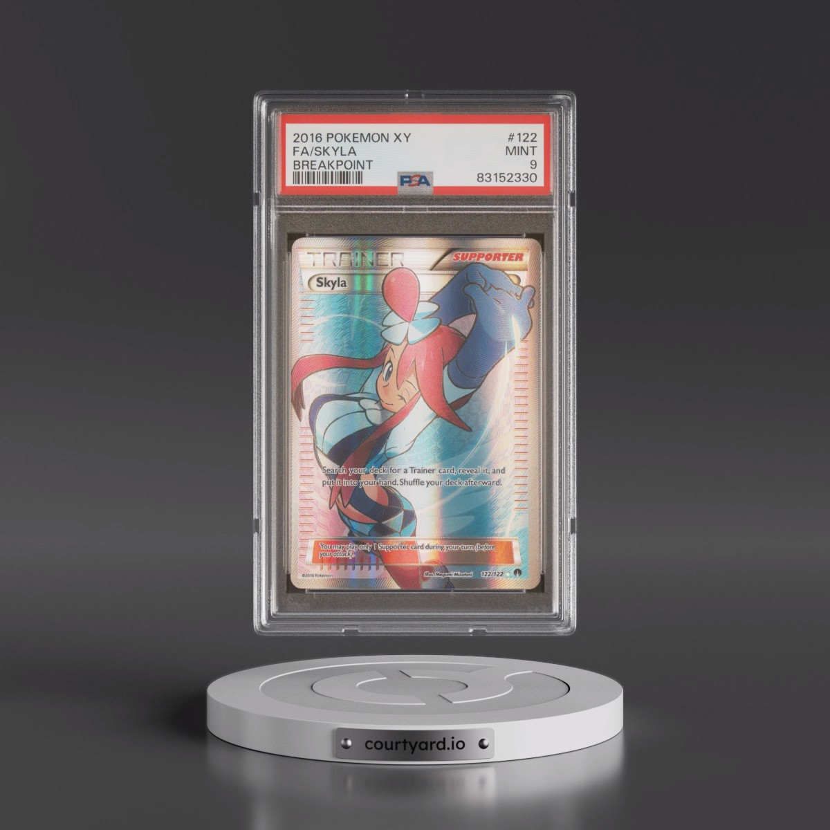 2016 Pokémon XY Breakpoint #122 Skyla - Full Art (PSA 9 MINT)