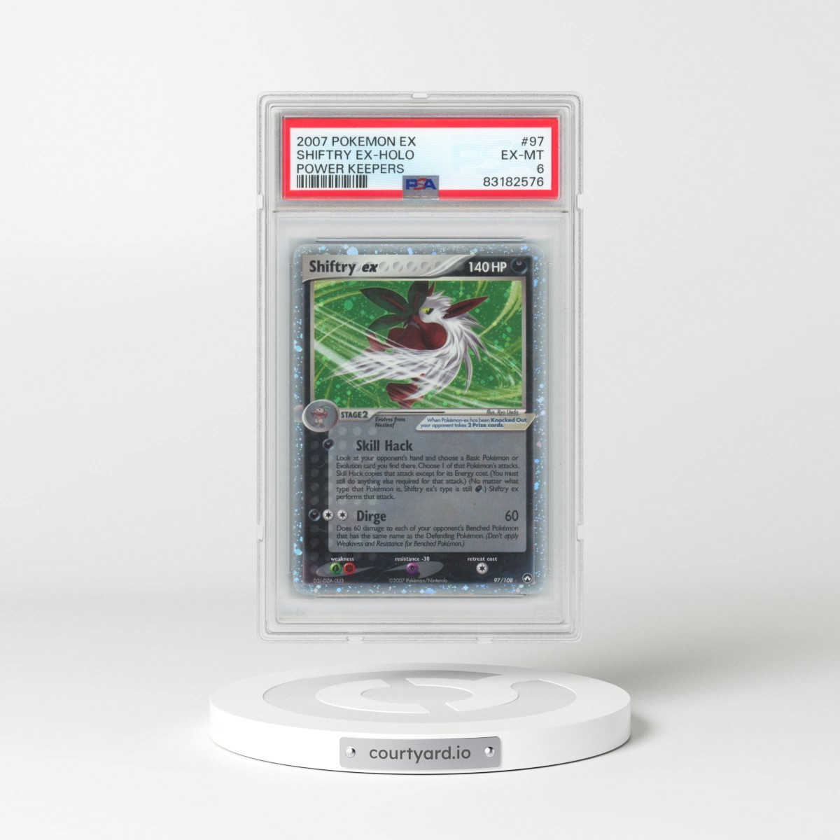 2007 Pokémon EX Power Keepers #97 Shiftry EX - Holo Holo (PSA 6 EX-MT)