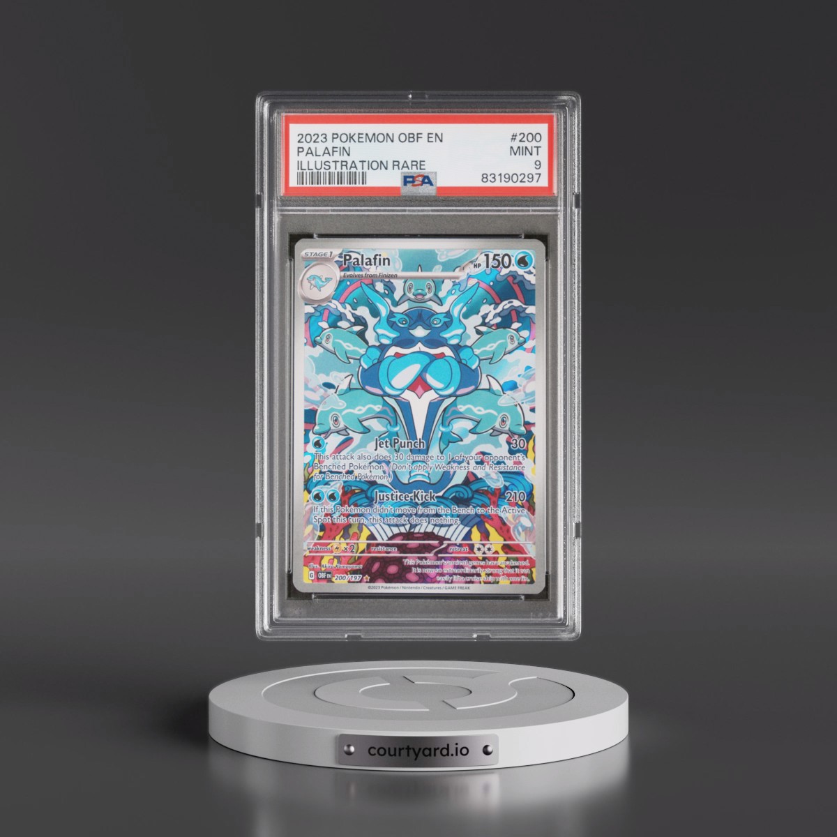 2023 Pokémon Obf EN-Obsidian Flames #200 Palafin - Illustration Rare (PSA 9 MINT)