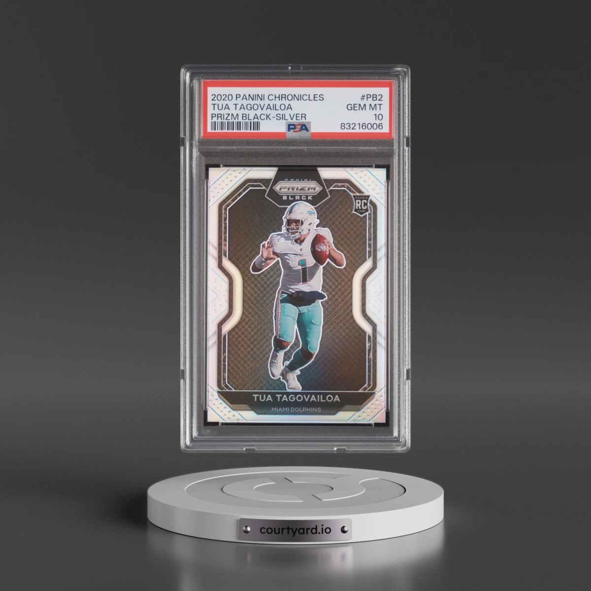 2020 Panini Chronicles Prizm Black #PB2 Tua Tagovailoa - Silver (PSA 10 GEM MINT)