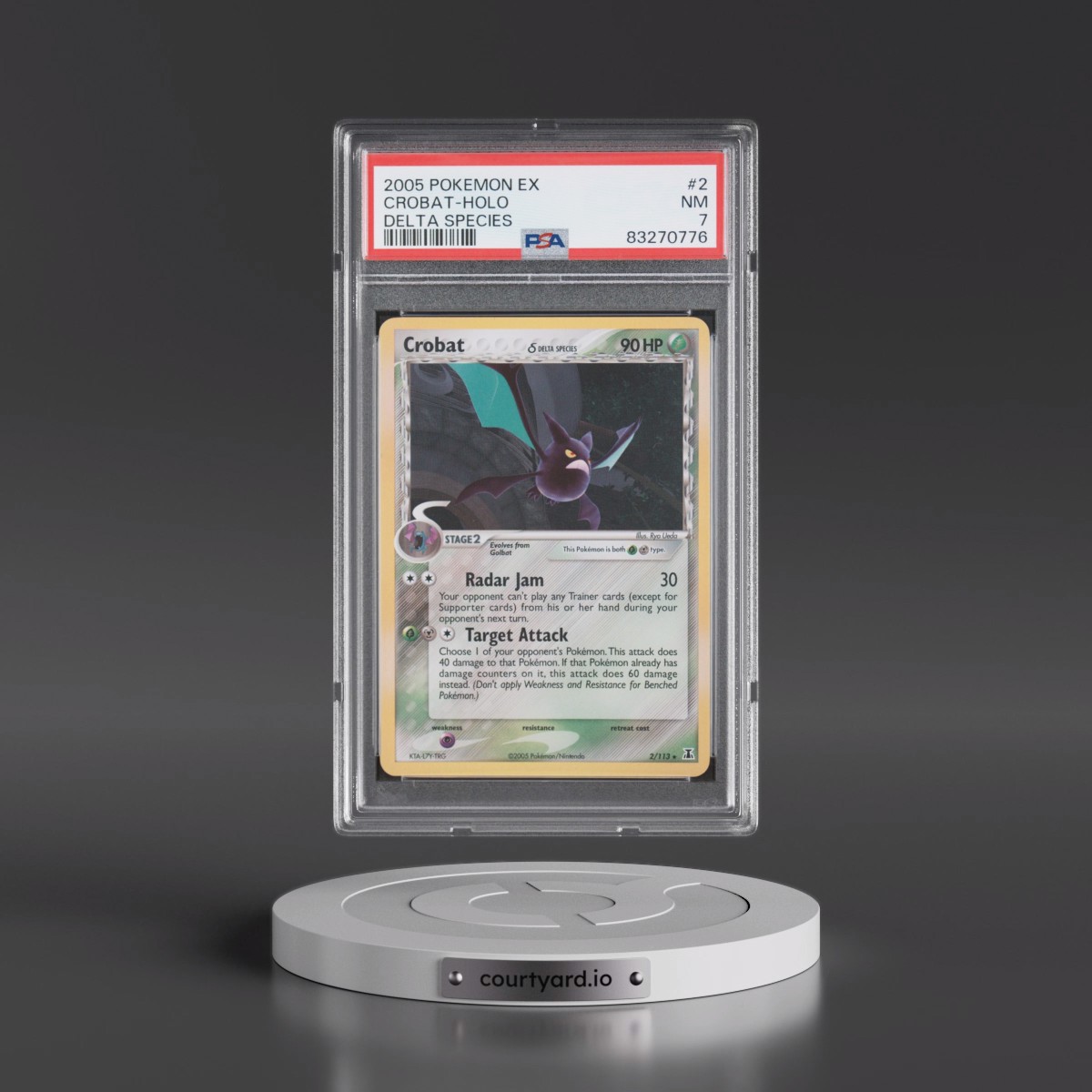 2005 Pokémon EX Delta Species #2 Crobat - Holo (PSA 7 NM)
