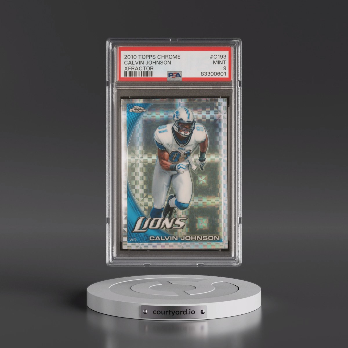 2010 Topps Chrome Calvin Johnson - Xfractor #C193 PSA 9