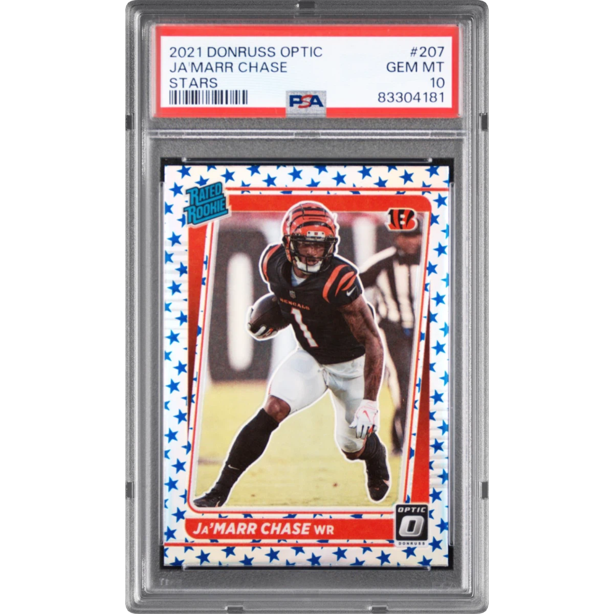 2021 Panini Donruss Optic #207 JA'Marr Chase - Stars (PSA 10 GEM MINT)