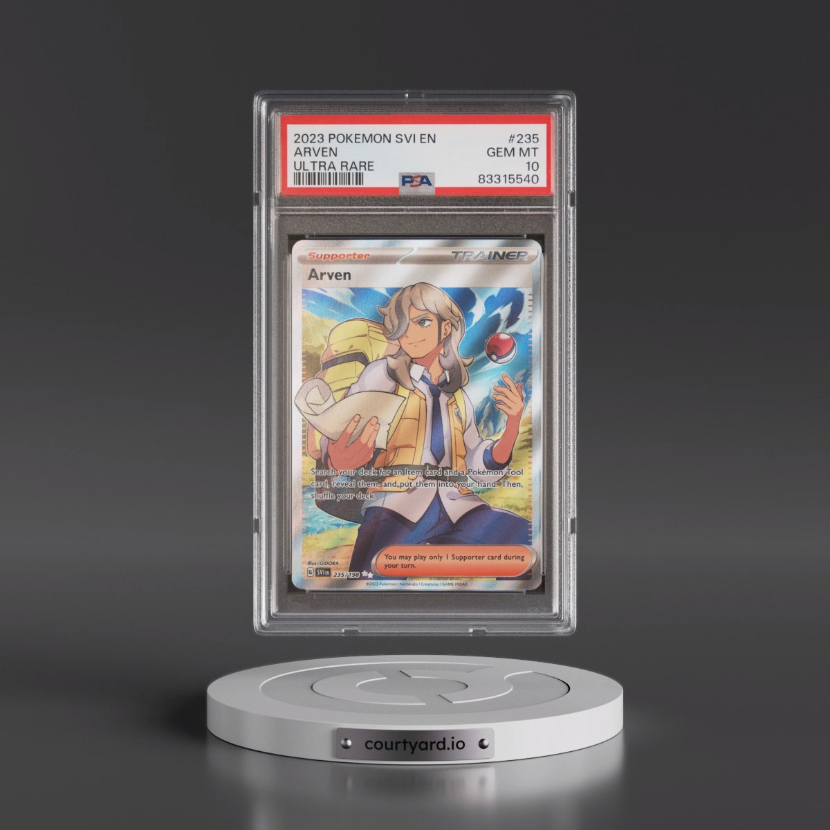 2023 Pokémon Svi EN-Scarlet & Violet #235 Arven - Ultra Rare (PSA 10 GEM MINT)