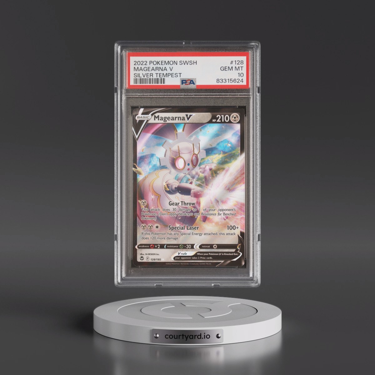 2022 Pokémon Sword & Shield Silver Tempest #128 Magearna V - Holo (PSA 10 GEM MINT)