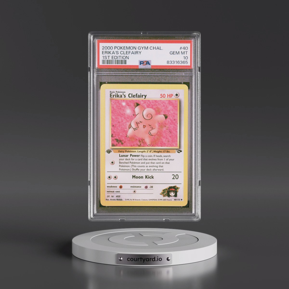 2000 Pokémon Gym Challenge #40 Erika's Clefairy - 1st Edition (PSA 10 GEM MINT)