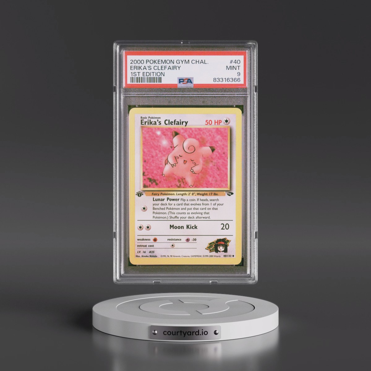 2000 Pokémon Gym Challenge #40 Erika's Clefairy - 1st Edition (PSA 9 MINT)