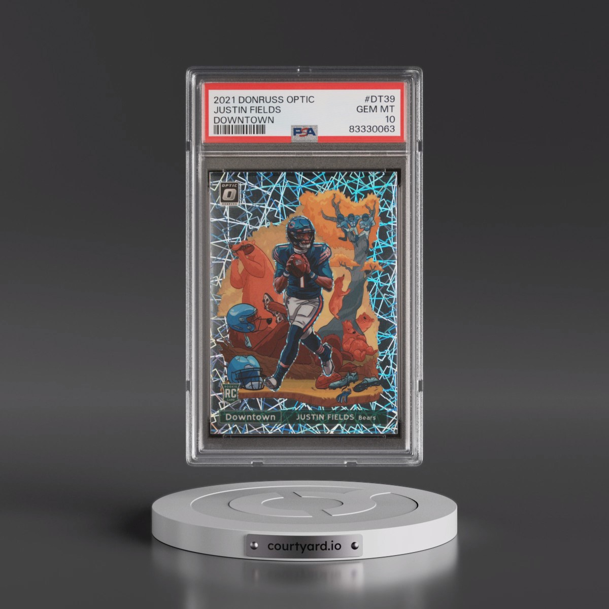 2021 Panini Donruss Optic Downtown #DT39 Justin Fields (PSA 10 GEM MINT)