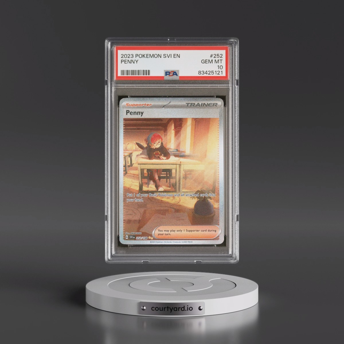 2023 Pokémon Svi EN-Scarlet & Violet #252 Penny - Special Illustration Rare (PSA 10 GEM MINT)