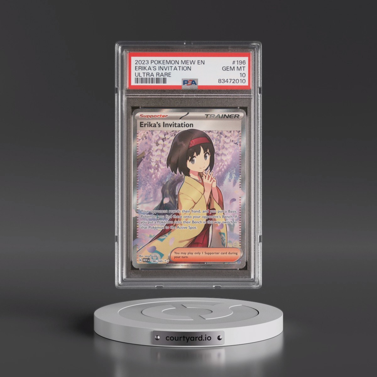2023 Pokémon Mew EN-151 #196 Erika's Invitation - Ultra Rare (PSA 10 GEM MINT)