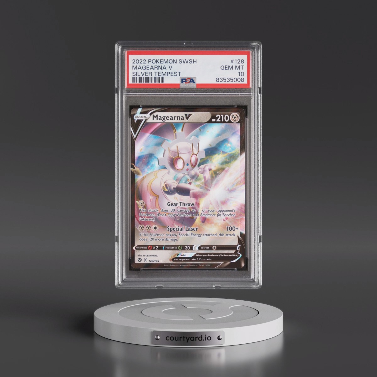 2022 Pokémon Sword & Shield Silver Tempest #128 Magearna V - Holo (PSA 10 GEM MINT)
